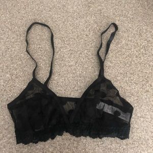 Hanky Panky Black Polka Dot Bralette Size S